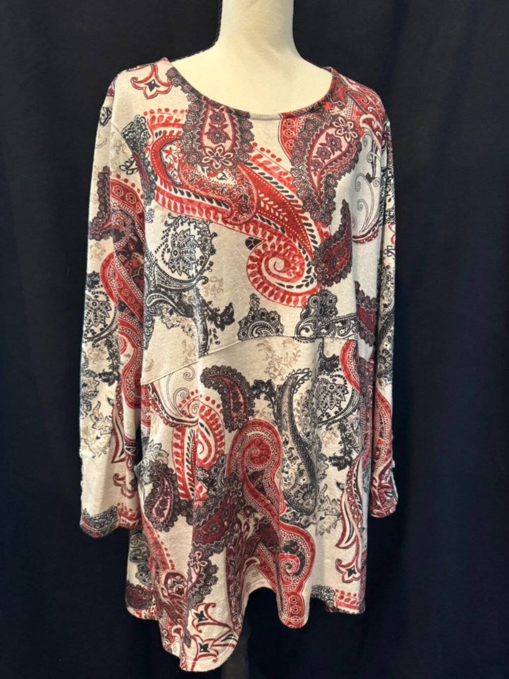 Chico’s Paisley-Print Tunic Top, Size 3 (US XL)